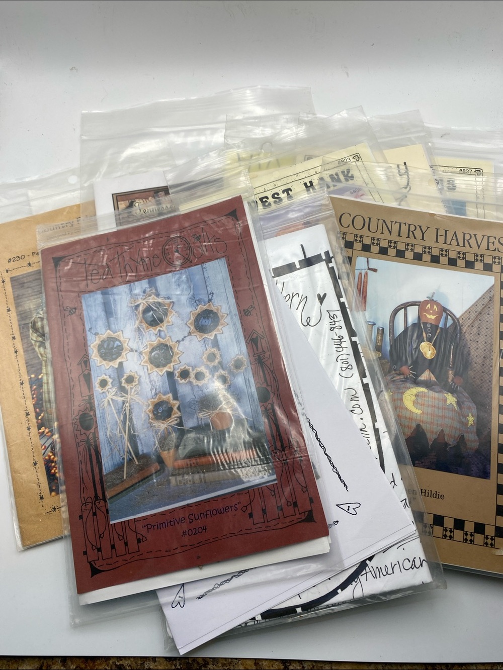Assorted Fall Patterns. Wooden, fabric,sewing, . Pilgrims, Halloween, sunflowers